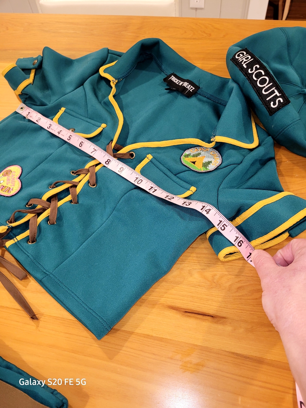 Dolls Kill Green & Yellow Girl Scouts-Jacket and Shorts Set Hween Costume - Picture 9 of 15